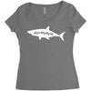 Momma Shark Women's Triblend Scoop T-shirt