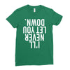 i'll never let you down Ladies Fitted T-Shirt