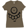 monster face (2) Ladies Fitted T-Shirt