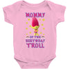 birthday troll mommy Baby Bodysuit