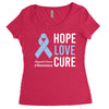 hope love cure stomach cancer awareness Women's Triblend Scoop T-shirt