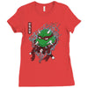 red oni ninja Ladies Fitted T-Shirt