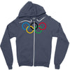 olympic rings Zipper Hoodie