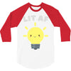 lit af kawaii light bulb 3/4 Sleeve Shirt