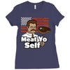 meat yo self! Ladies Fitted T-Shirt