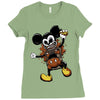 mickey mouse trap Ladies Fitted T-Shirt
