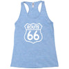 route 66 stampa bianca starda america sport Racerback Tank