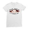 January Peeking Out Asian Baby Boy Ladies Fitted T-Shirt