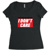 Breaking News i Don't Care Women's Triblend Scoop T-shirt