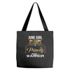june  girl is a perfect combination of princess and warrior Tote Bags