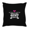 Worlds Best Aunt Ever Throw Pillow