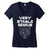 Very Stable Genius Women's V-Neck T-Shirt