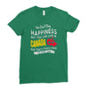 you can't buy happiness but you can live in canada Ladies Fitted T-Shirt