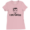 i like turtles t shirt s m l xl 2xl 3xl funny zombie kid humor geeky n Ladies Fitted T-Shirt
