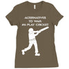 alternatives to war play cricket batting anti war stencil tour Ladies Fitted T-Shirt
