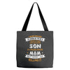 Super Cool Son Of A Freaking Awesome Mom Tote Bags