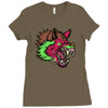 pink punk wolf Ladies Fitted T-Shirt