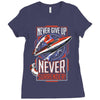 never surrender Ladies Fitted T-Shirt