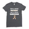 Once a Cancer Patient Now a Cancer Survivor Ladies Fitted T-Shirt