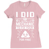 I Did Not Become a Mechanic to Fix Your for Free Ladies Fitted T-Shirt
