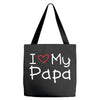 I Love My Papa Tote Bags