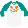 scary pumpkin face halloween 3/4 Sleeve Shirt