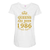 queens are born in 1986 Maternity Scoop Neck T-shirt