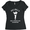 hillbilly hog wrestling champ Women's Triblend Scoop T-shirt