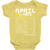 April Girl Facts Taurus Baby Onesie