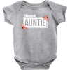 blessed aunitie with flower white color Baby Bodysuit
