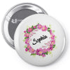Floral Baby Name Pin-back button