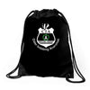 cia badge cider imbibing anarchist with badge Drawstring Bags