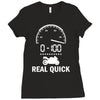 0 100 real quick Ladies Fitted T-Shirt