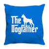 the dogfather boxer white Throw Pillow