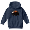 Bear Adventure With Roses Youth Hoodie