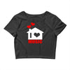 i love house music Crop Top