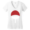 uchiha clan symbol crest   anime itachi sasuke naruto cosplay gift tee Women's V-Neck T-Shirt
