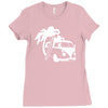 camper van surf split retro Ladies Fitted T-Shirt
