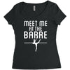 meet me at the barre ballet shoes funny Women's Triblend Scoop T-shirt