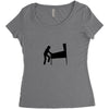 funny caution pinball wiz square Women's Triblend Scoop T-shirt