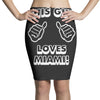 this guy loves miami Pencil Skirts