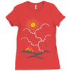 on the top (mountain) Ladies Fitted T-Shirt