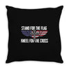 stand for the flag kneel for the cross Throw Pillow
