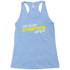 eat, sleep, pewpew, repeat Racerback Tank