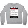 funny stag night checklist, ideal gift, christmas present Crewneck Sweatshirt