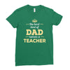 the best kind of dad raises a teacher. father's day gift for dad. Ladies Fitted T-Shirt