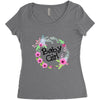 floral baby girl Women's Triblend Scoop T-shirt