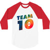 team 10 colorful 3/4 Sleeve Shirt