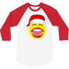 santa laughing smiley 3/4 Sleeve Shirt