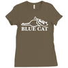 blue cat records Ladies Fitted T-Shirt